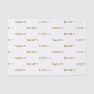Papier Mousseline Personnalisé avec le nom de famille ou le surnom