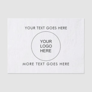 Papier Mousseline Personnalisé Moderne Simple Modèle Votre Logo Ici