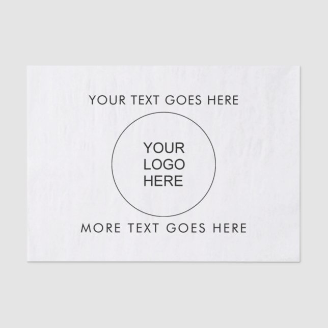 Papier Mousseline Personnalisé Moderne Simple Modèle Votre Logo Ici (Recto)
