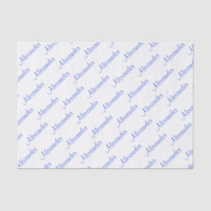 Papier Mousseline Personnalisez : Thème bleu nommé de fête