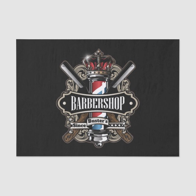 Papier Mousseline Personnalité de Barber Pole and Crown (Recto)