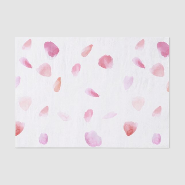 Papier Mousseline Pétales Roses romantiques (Recto)