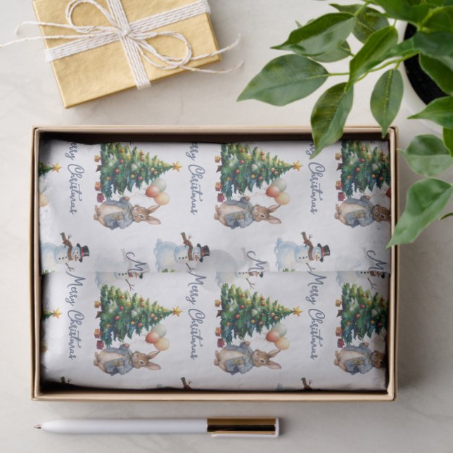 Papier Mousseline Peter le sapin de Noël du lapin (Cadeau)