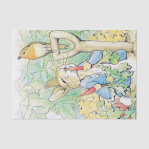 Papier Mousseline "Peter Rabbit mange une carotte" par Beatrix Potte