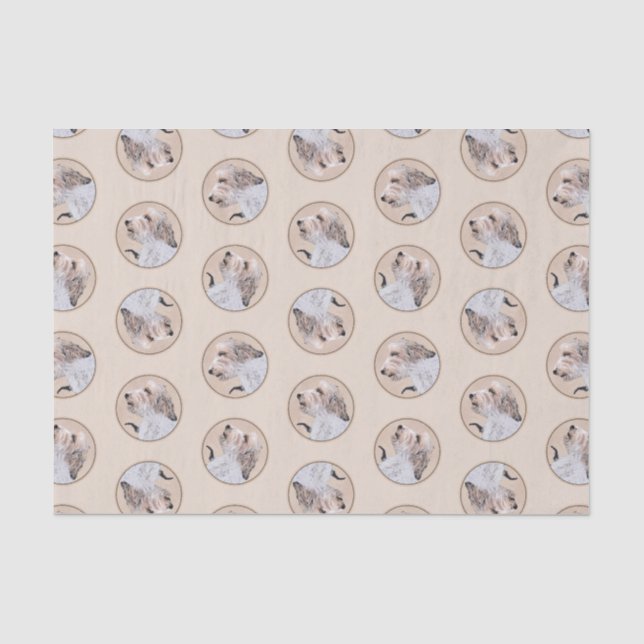 Papier Mousseline Petit Basset Griffon Vendéen Peinture PBGV Chien A (Recto)