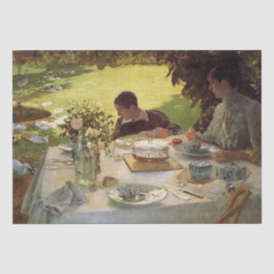 Papier Mousseline Petit déjeuner dans le jardin