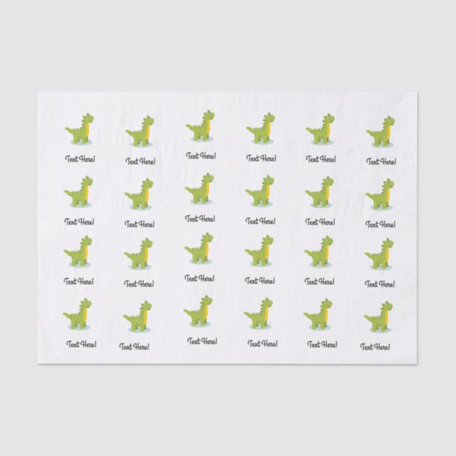 Papier Mousseline Petit Dinosaure (Recto)