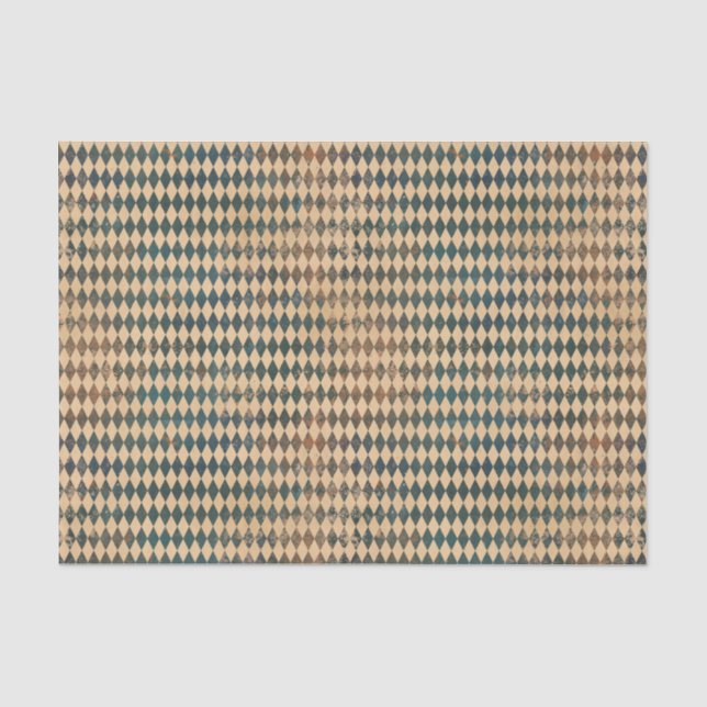 Papier Mousseline Petit Motif Diamond Arlequin (Recto)