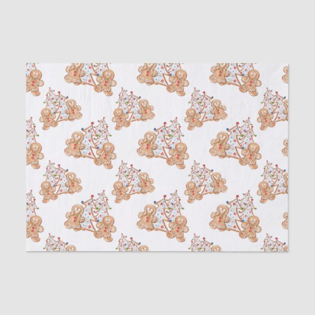 Papier Mousseline Petit pain d'épice, arbre de Noël de fille (Recto)