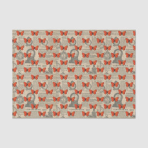 Papier Mousseline Petit papillon Vintage