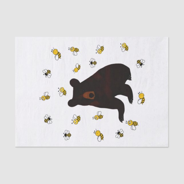Papier Mousseline Petite abeille au miel (Recto)