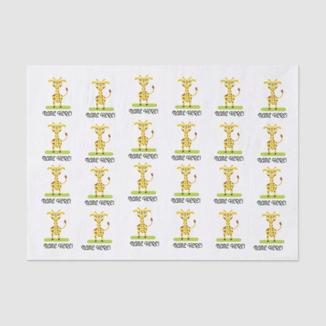 Papier Mousseline Petite Girafe (Recto)