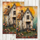 PETITE MAISON DE CAMPAGNE DÉLABRÉE DÉCOUPAGE MIXTE