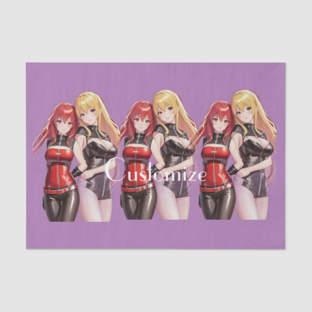 Papier Mousseline Petites filles Anime Thunder_Cove (Recto)