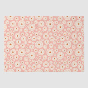 Papier Mousseline Petites fleurs roses en poudre