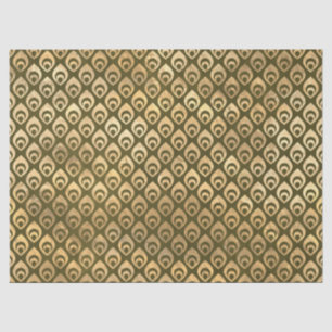 Papier Mousseline Petites gouttelettes Abstraites d'or sur la page D