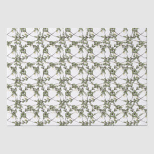 Papier Mousseline Petites mauvaises herbes du jardin Feuille Circle