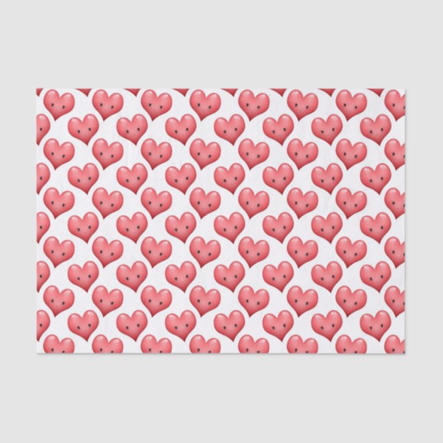 Papier Mousseline Petits Coeurs mignons (Recto)
