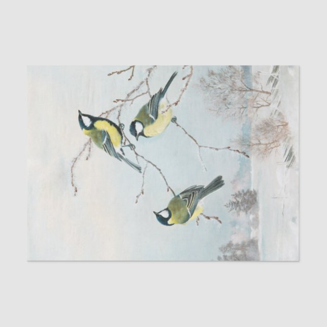 Papier Mousseline Petits oiseaux mignons par Matti Karppanen, Oiseau (Recto)
