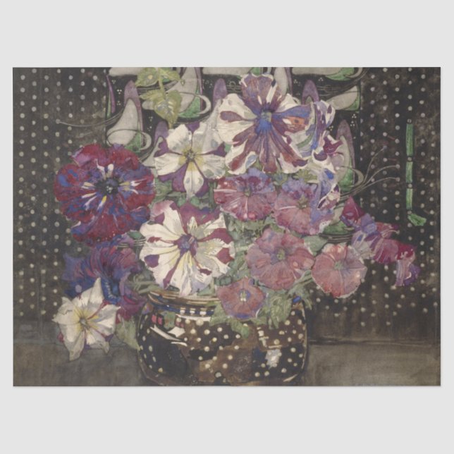 Papier Mousseline Petunias par Charles Mackintosh (Recto)
