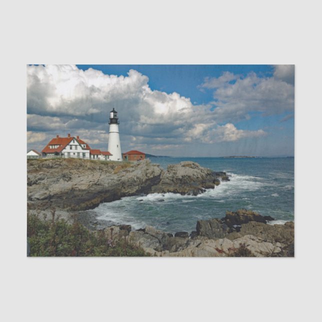 Papier Mousseline Phare de Maine Portland Head Photo (Recto)