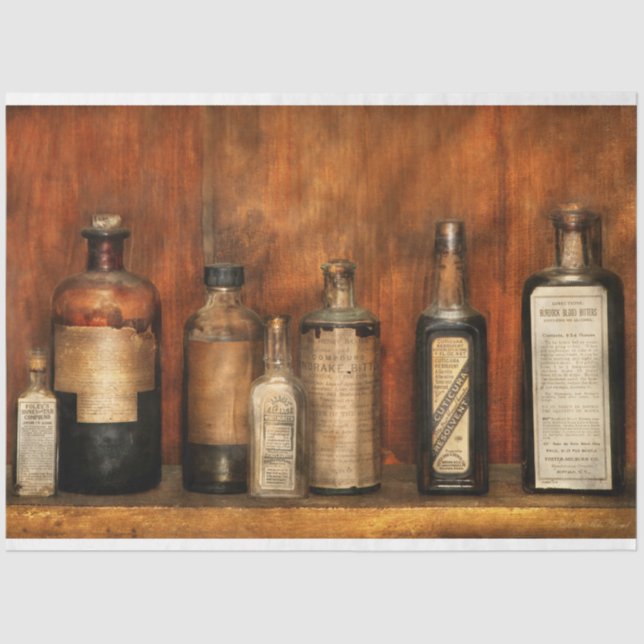 Papier Mousseline Pharmacie - Bande sanguine de Burdock (Recto)