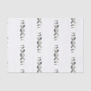 Papier Mousseline Phases d'aquarelle de la lune