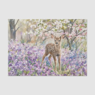 Papier Mousseline Phlox Violet de Printemps et Faon 