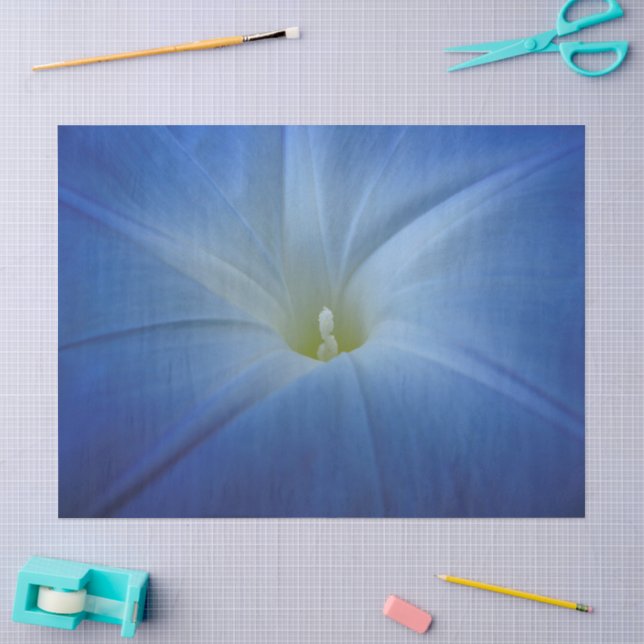 Papier Mousseline Photo Gros plan du matin bleu paradisiaque (Artisanat)
