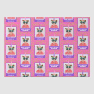 Papier Mousseline Photo personnalisée pour enfant Joyeux Anniversair