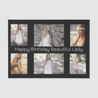 Papier Mousseline Photos et texte personnalisés pour de multiples oc