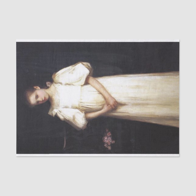 Papier Mousseline Phyllis Waterlow, par John William Waterhouse 1895 (Recto)