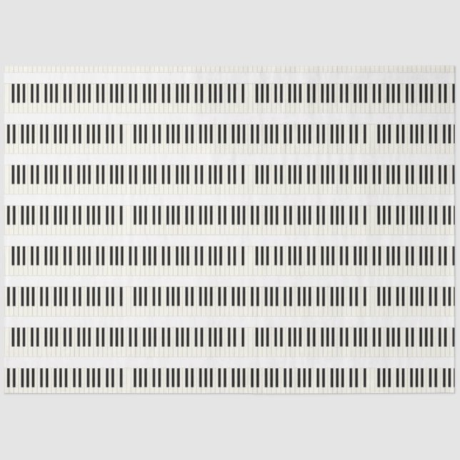 Papier Mousseline Piano Clavier Graphique Découpage Tissu Papier (Recto)