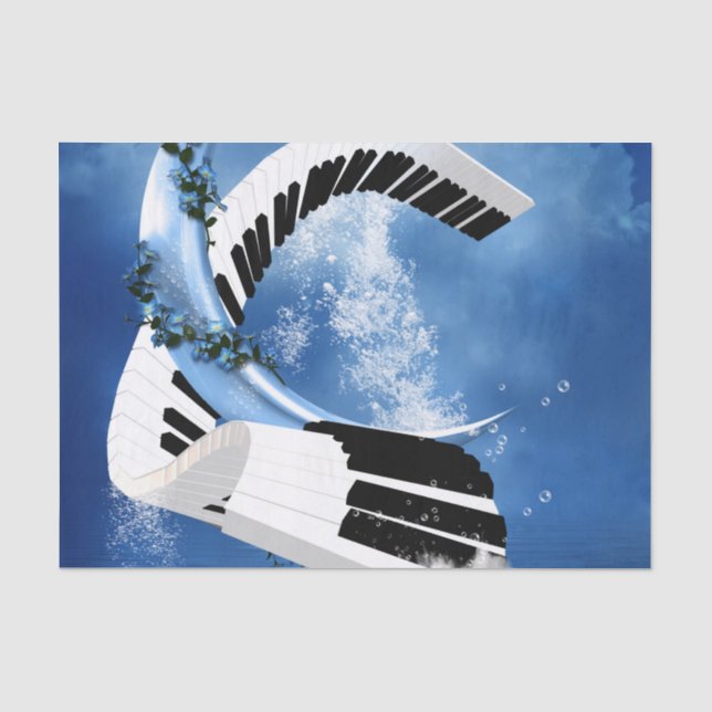 Papier Mousseline Piano courbe (Recto)