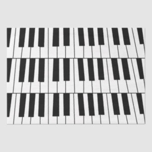 Papier Mousseline Piano Keys noir et blanc Pianiste musicien