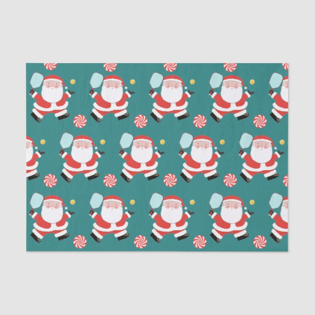 Papier Mousseline Pickball Noël Vacances Tissu Papier (Recto)