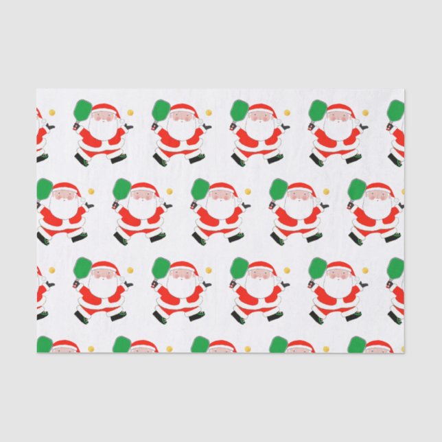 Papier Mousseline Pickball Noël Vacances Tissu Papier (Recto)