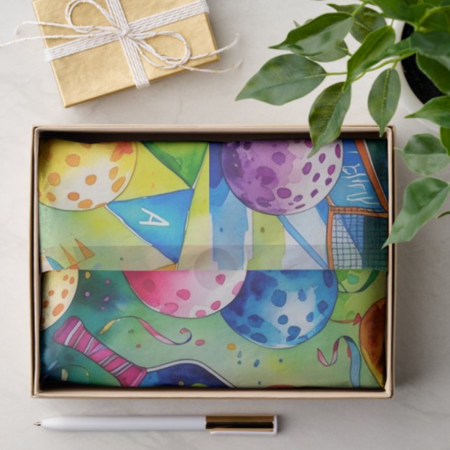 Papier Mousseline Pickleball Anniversaire thème (Cadeau)
