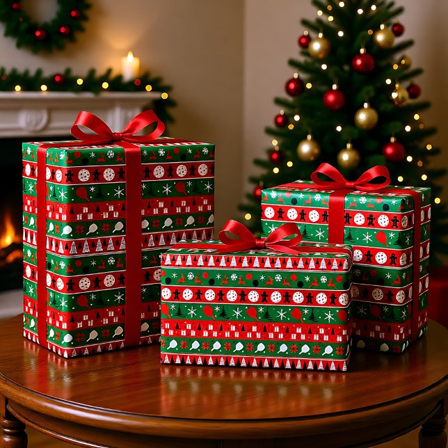 Papier Mousseline Pickleball Holiday Cheval (Pickleball Holiday Cheer Tissue Paper)