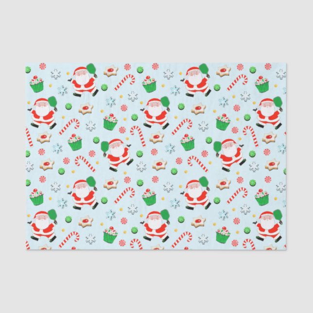 Papier Mousseline Pickleball Noël cadeau de vacances (Recto)
