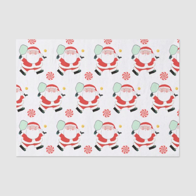 Papier Mousseline Pickleball Noël cadeaux de Noël (Recto)