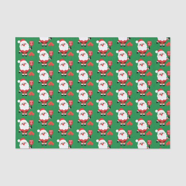 Papier Mousseline Pickleball 🎅 papier    SantaTissue (Recto)