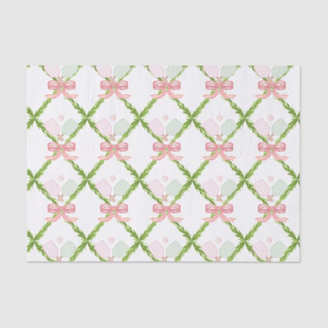 Papier Mousseline Pickleball rose Preppy (Recto)
