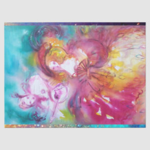 Papier Mousseline PIERO ET ARLECCHINA Carnaval vénitien Aquarelle