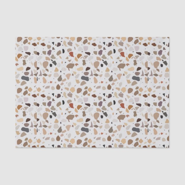Papier Mousseline Pierre Art Déco Moderne Terrazzo Mi-Siècle (Recto)