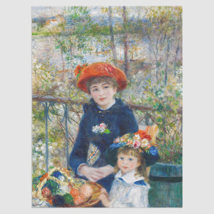 Papier Mousseline Pierre-Auguste Renoir - Deux soeurs sur la terrass