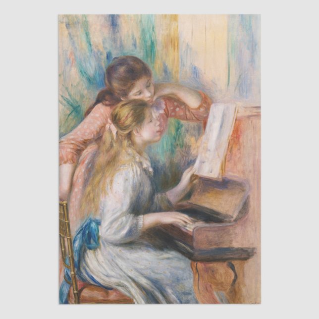 Papier Mousseline Pierre Auguste Renoir - Jeunes filles au piano (Créateur téléchargé)
