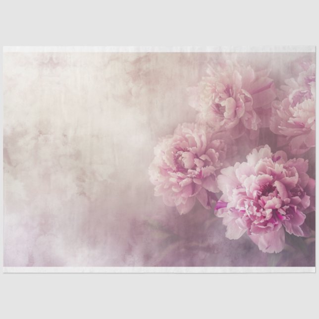 Papier Mousseline Pies de printemps florales Lilac Découpage (Recto)