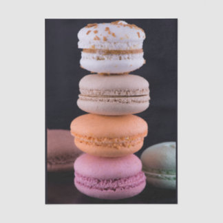 Papier Mousseline Pile coloré de macarons français