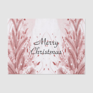 Papier Mousseline Pin de Noël Rouge Décoration Neige Belle